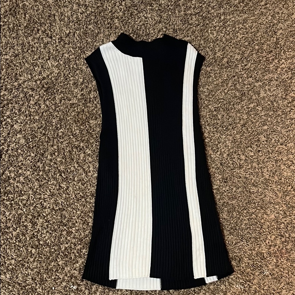 BaubleBar Black and White Mini Dress Elegant and Timeless